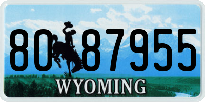 WY license plate 8087955
