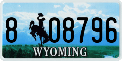 WY license plate 808796