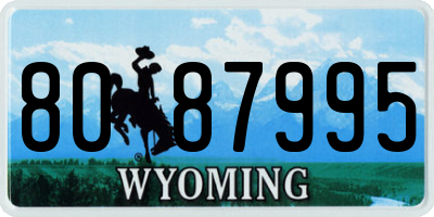 WY license plate 8087995