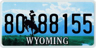 WY license plate 8088155