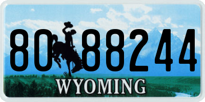 WY license plate 8088244