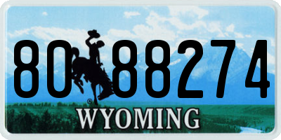 WY license plate 8088274