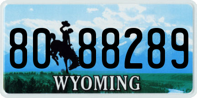 WY license plate 8088289