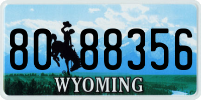 WY license plate 8088356