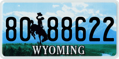 WY license plate 8088622