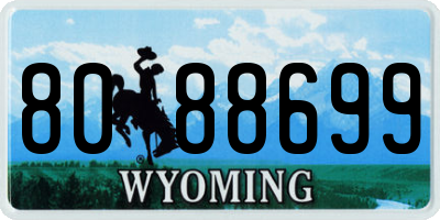 WY license plate 8088699