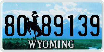 WY license plate 8089139