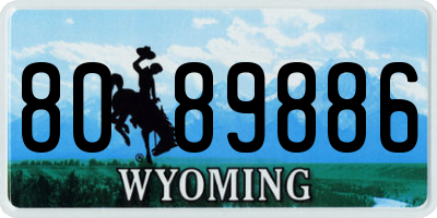 WY license plate 8089886