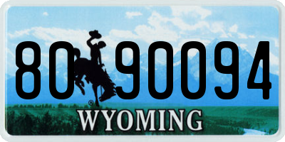 WY license plate 8090094