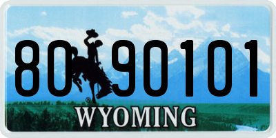 WY license plate 8090101