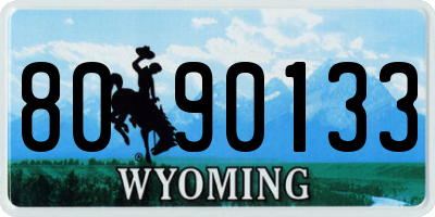 WY license plate 8090133