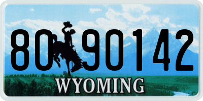 WY license plate 8090142
