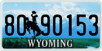 WY license plate 8090153