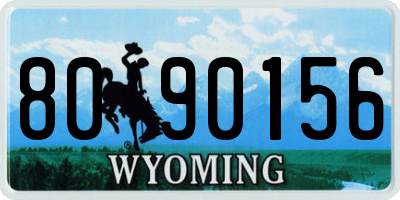 WY license plate 8090156