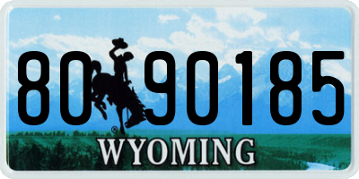 WY license plate 8090185