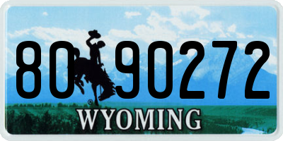 WY license plate 8090272