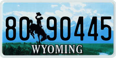 WY license plate 8090445