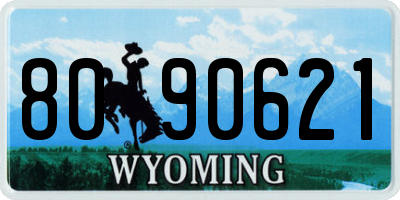 WY license plate 8090621