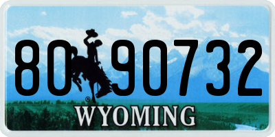 WY license plate 8090732