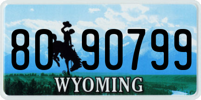 WY license plate 8090799
