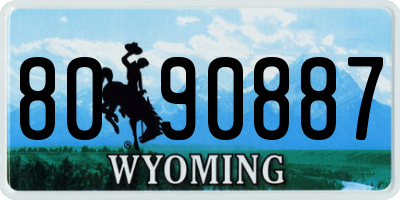 WY license plate 8090887