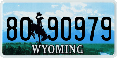 WY license plate 8090979