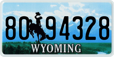 WY license plate 8094328
