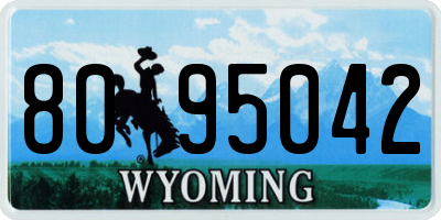 WY license plate 8095042