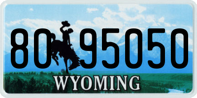 WY license plate 8095050