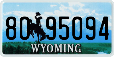 WY license plate 8095094