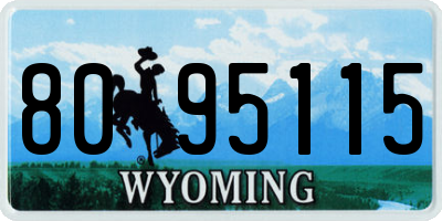 WY license plate 8095115