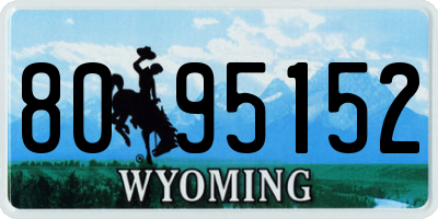 WY license plate 8095152