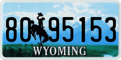 WY license plate 8095153