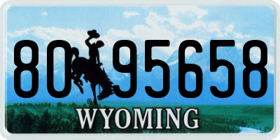 WY license plate 8095658