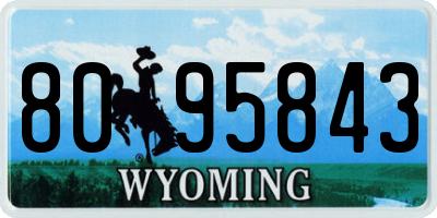 WY license plate 8095843
