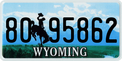 WY license plate 8095862