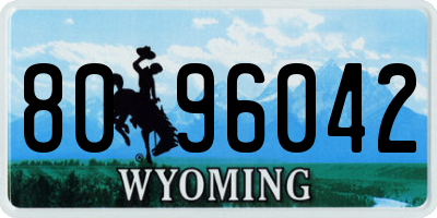 WY license plate 8096042