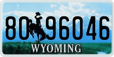 WY license plate 8096046