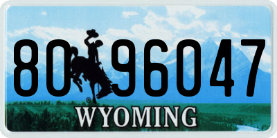WY license plate 8096047