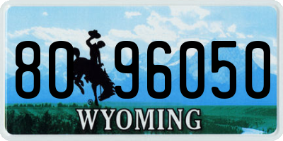 WY license plate 8096050