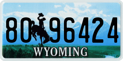 WY license plate 8096424