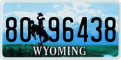 WY license plate 8096438