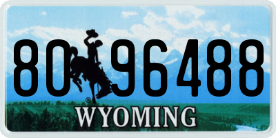 WY license plate 8096488
