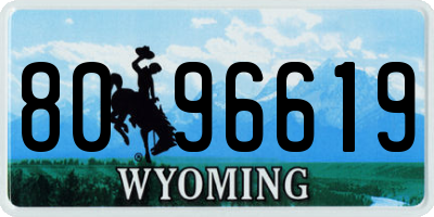 WY license plate 8096619