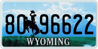 WY license plate 8096622