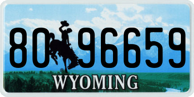 WY license plate 8096659