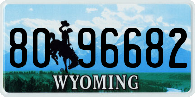 WY license plate 8096682