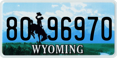 WY license plate 8096970
