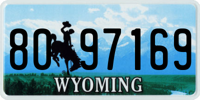 WY license plate 8097169