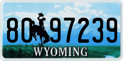 WY license plate 8097239